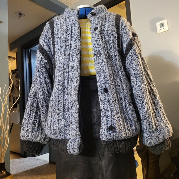 Outer-Scene Ltd Acrylic Nylon Mix Chunky & Cozy Lined Knit Puffer Winter Coat M - Picture 4 of 10